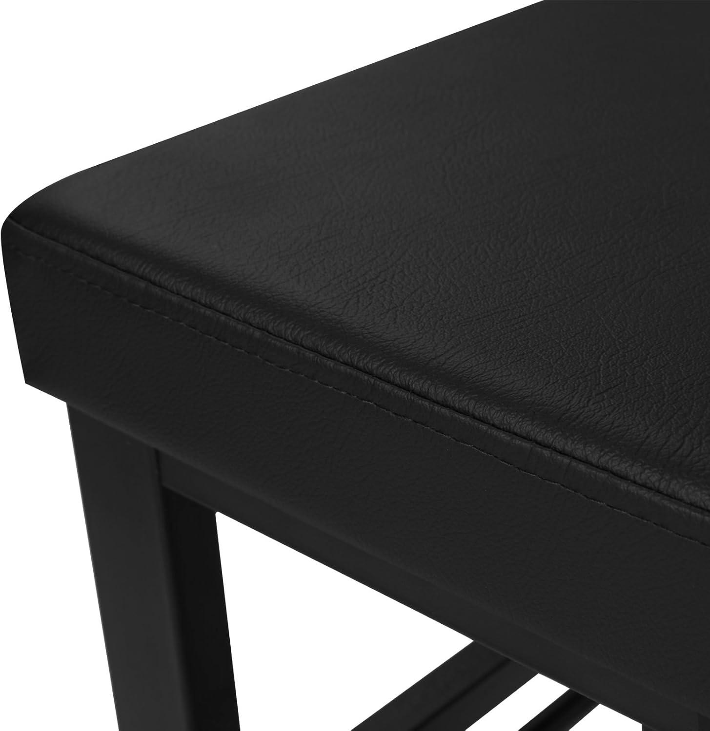 imageSONGMICS Shoe Bench 3Tier Shoe Rack for Entryway Storage Organizer with Foam Padded Seat Faux Leather Metal Frame for Living Room Hallway 122 x 319 x 193 Inches Black ULBS58HBlack