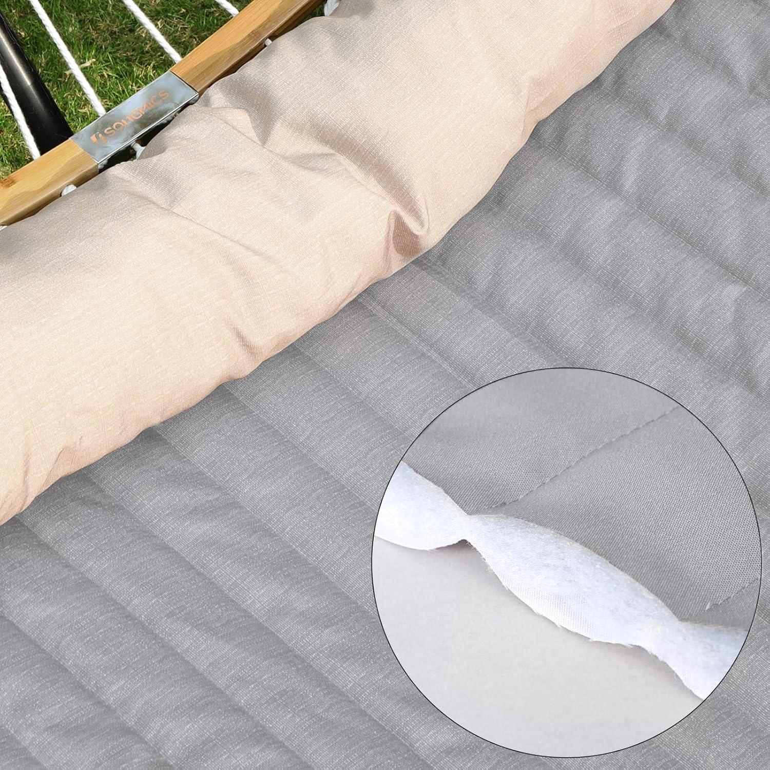 imageSONGMICS Hammock Blue and Beige Rhombus UGDC034I02Gray Beige