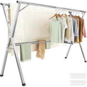 SONGMICS Clothes Drying Rack, Heavy-Duty, 52.4-79.1 Inches Extendable((52.4″-78.7″)W)