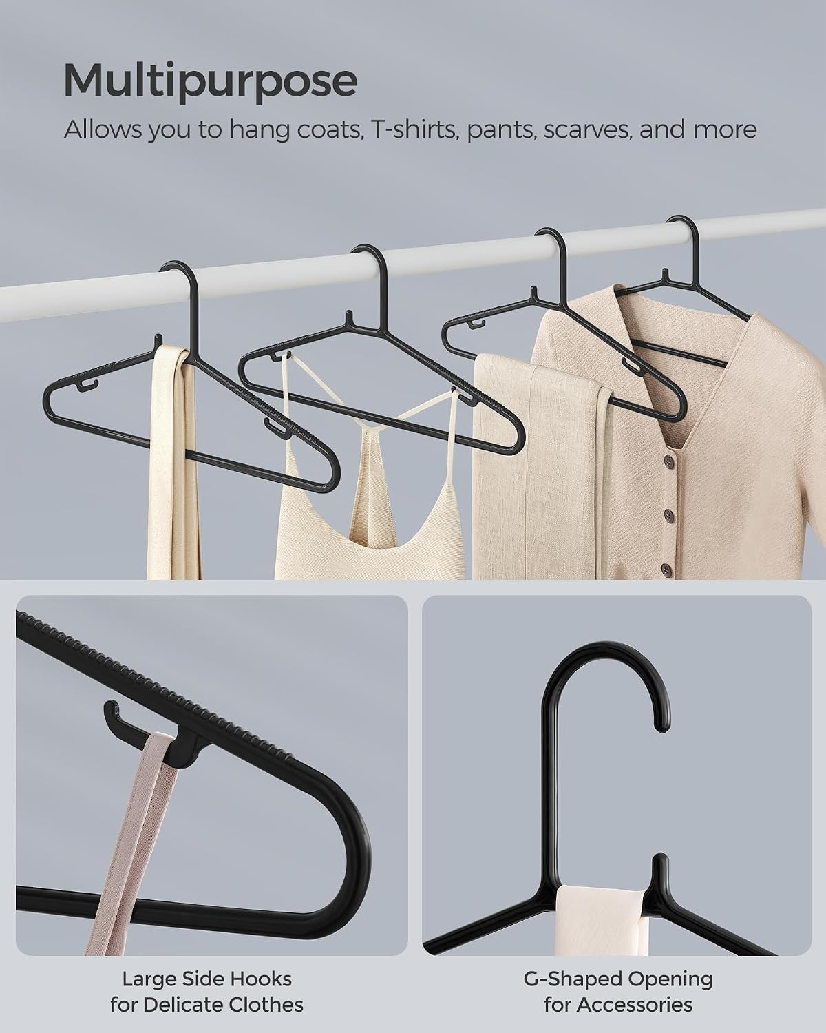 image:imageSONGMICS PP Plastic Hangers SpaceSaving Clothes Hangers 50 Pack