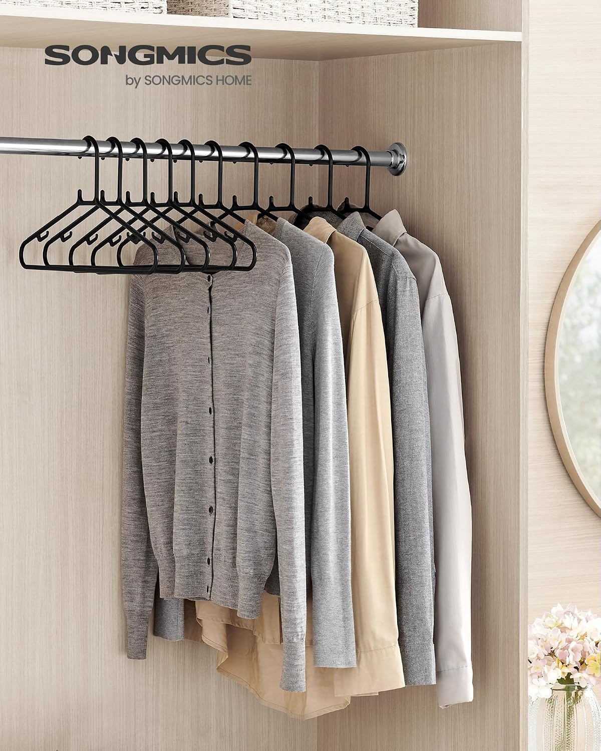 image:imageSONGMICS PP Plastic Hangers SpaceSaving Clothes Hangers 50 Pack