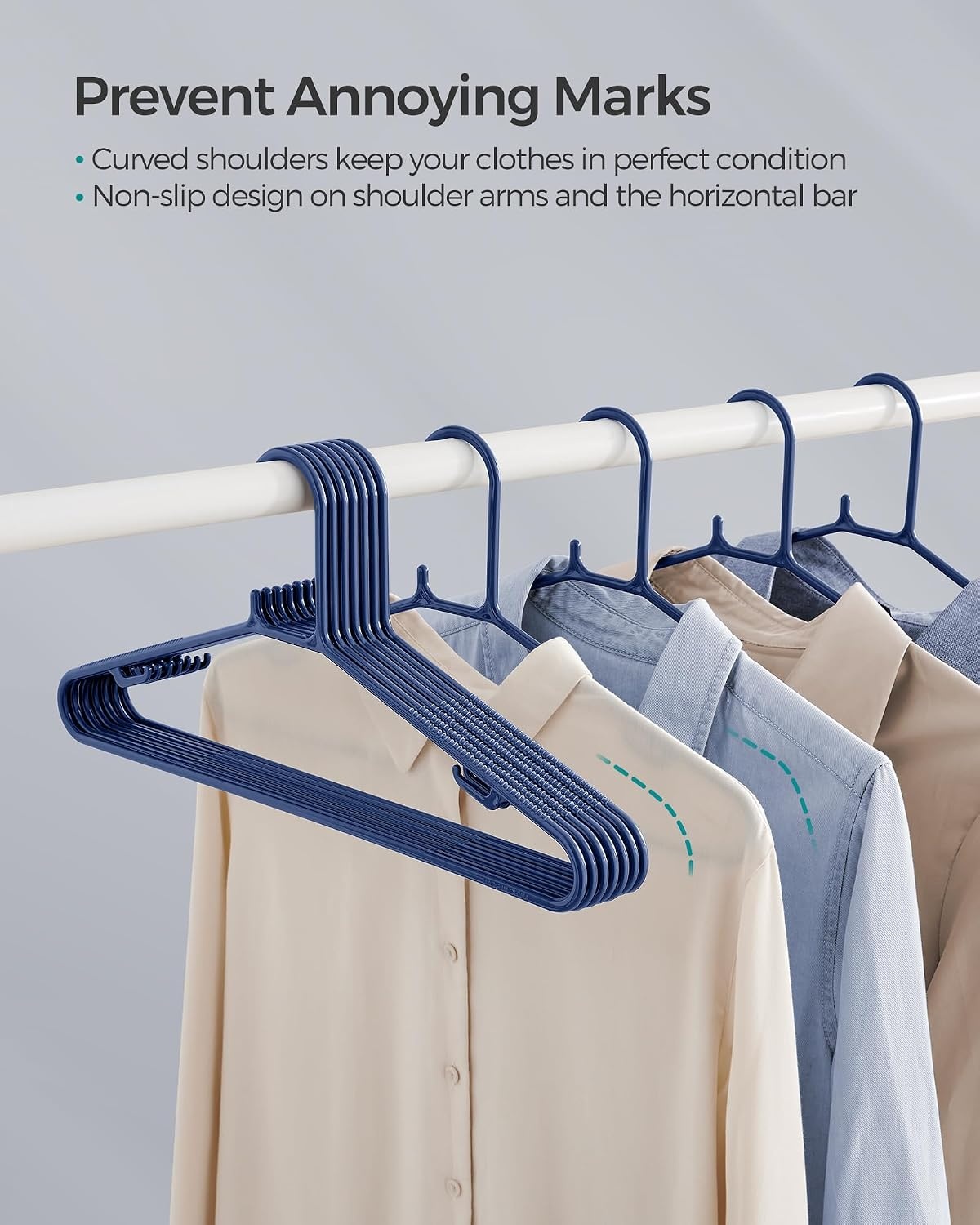 image:imageSONGMICS Plastic Hangers SpaceSaving Clothes Hangers 50 Pack