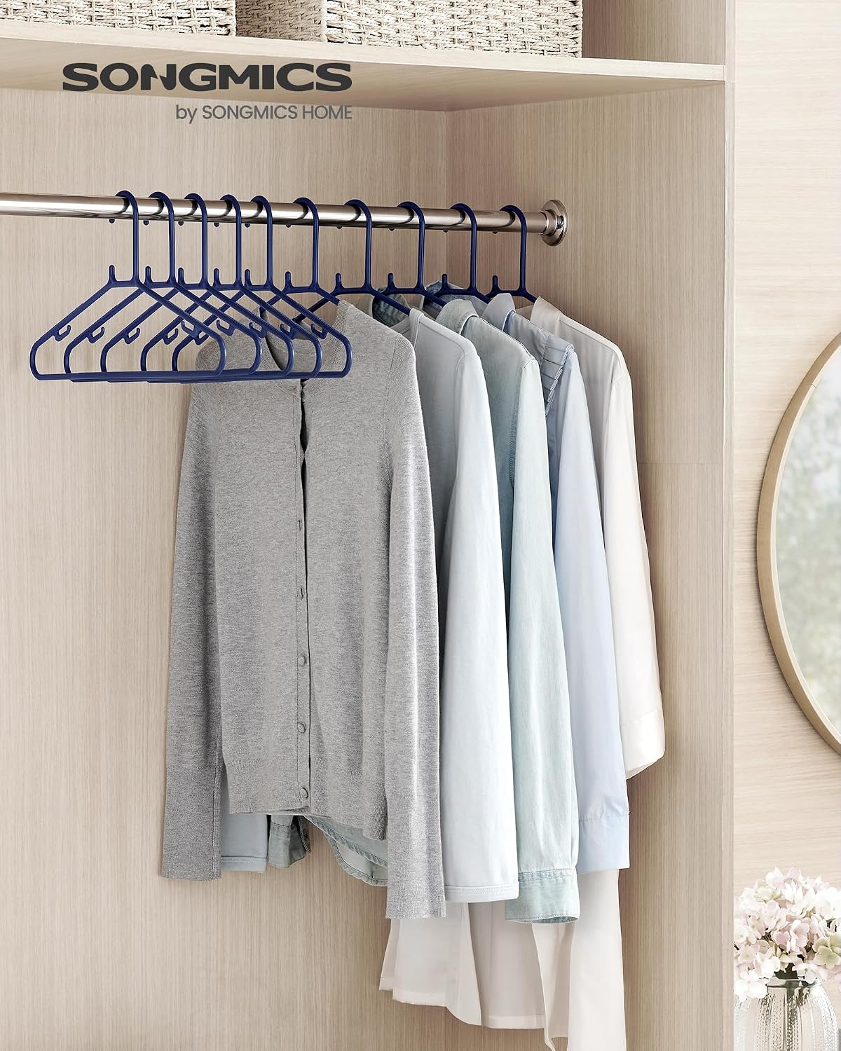 image:imageSONGMICS Plastic Hangers SpaceSaving Clothes Hangers 50 Pack