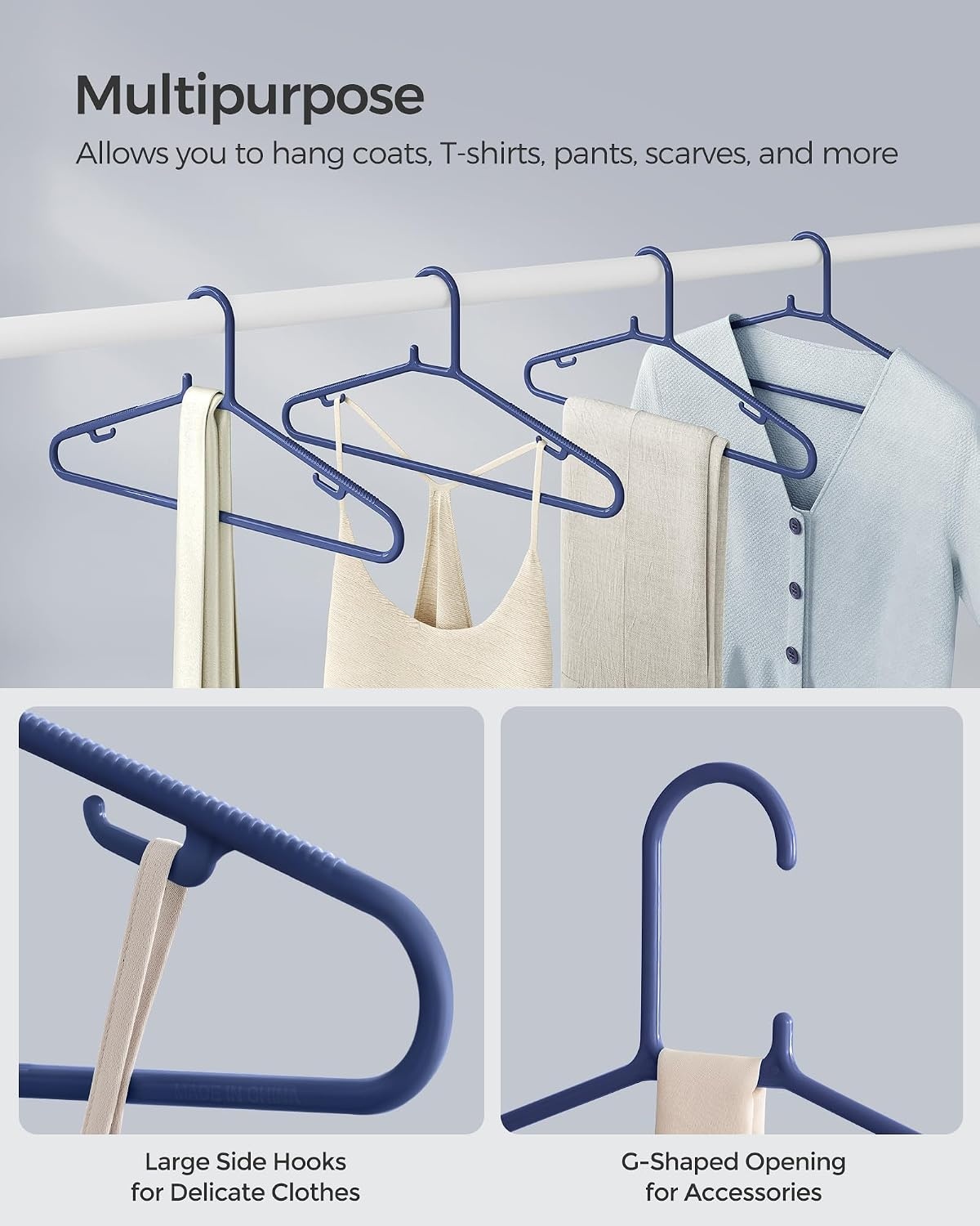 image:imageSONGMICS Plastic Hangers SpaceSaving Clothes Hangers 50 Pack