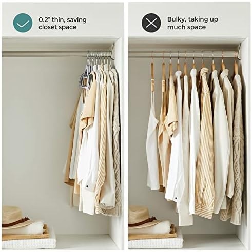 image:imageSONGMICS 30Pack Hangers and Set of 4 Pants Hangers Bundle NonSlip Hangers for Closet Organization 5Tier Hangers OpenEnded for Shirts Suits Light and Dark Gray Black UCRP20G30 and UCRI034B02