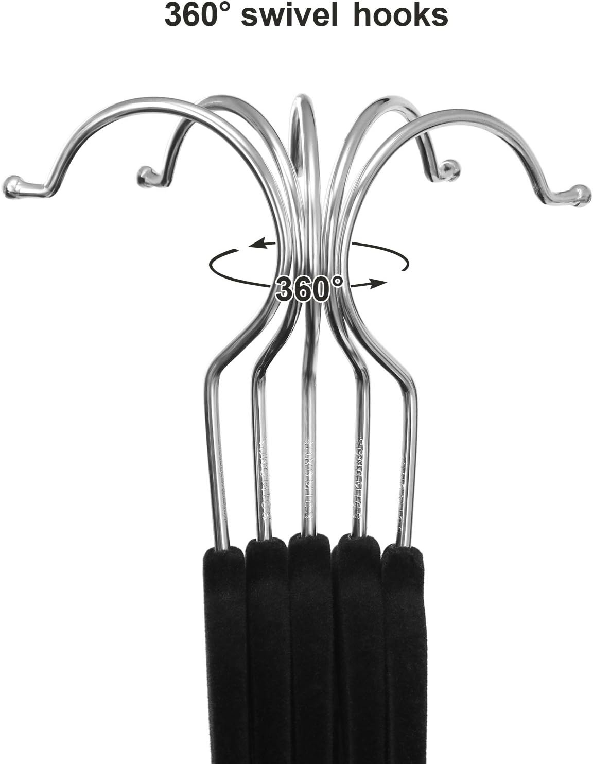 image:imageSONGMICS Hangers 12Pack Velvet Pants Hangers with ClipsNoSlip Strong Enough and Space Saving with Metal Clips Grooves Hook for Coat Pants Jacket Black UCRF12B