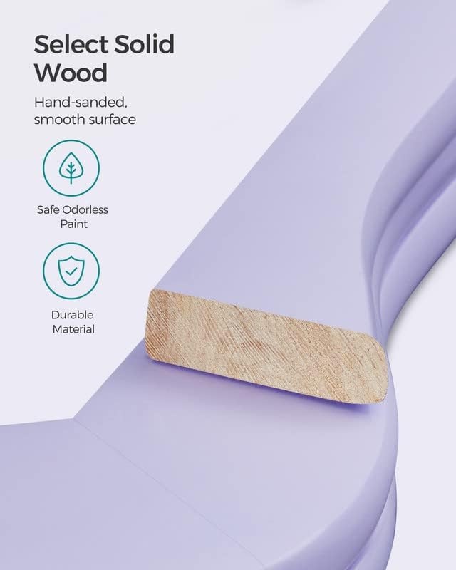 image:imageSONGMICS Wooden Hangers 20Pack Wood Coat Hangers with Shoulder Notches Swivel Hook NonSlip for Jackets Shirts Suits Light Purple and Silver UCRW001P20