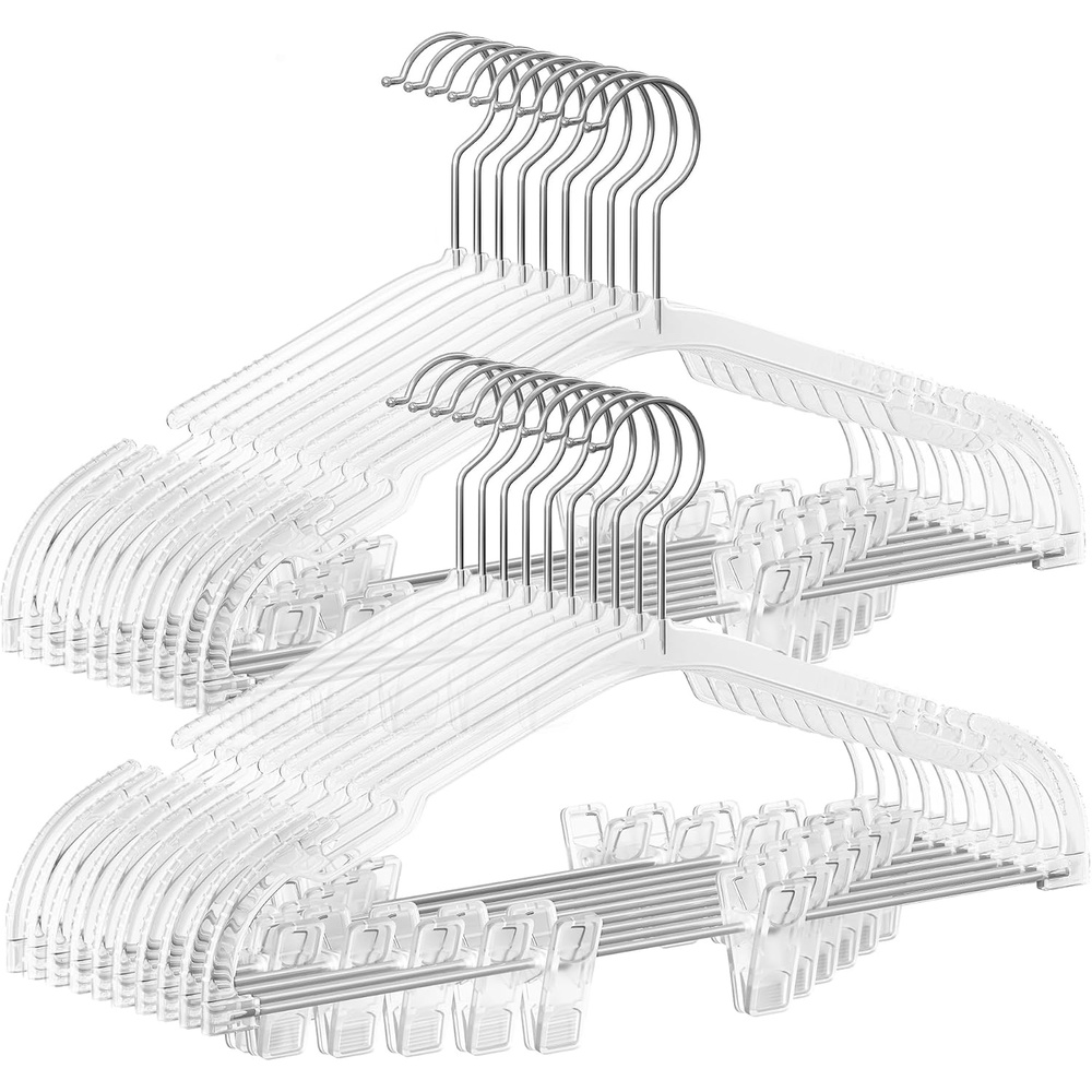 image:imageSONGMICS Pants Hangers 20 Pack Adjustable Clips 16 x 89 Inches