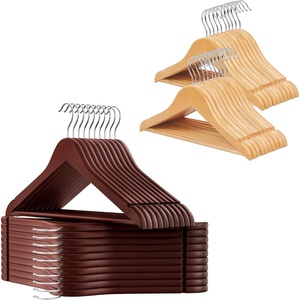 SONGMICS 20 Adult Hangers and 20 Kid’s Hangers Bundle, Non-Slip Coat Hangers, Children’s Coat Hangers with Shoulder Notches, Swivel Hooks, Cheery, Natural and Silver UCRW011K02 and UCRW06NL