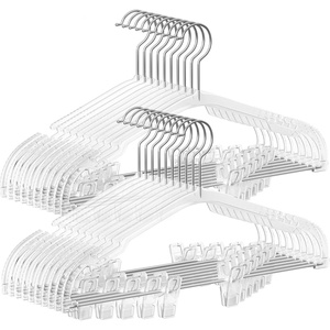 SONGMICS Pants Hangers 20 Pack, Adjustable Clips, 16 x 8.9 Inches