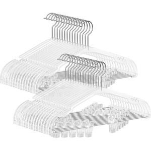 SONGMICS Pants Hangers 30 Pack, Adjustable Clips, 16 x 8.9 Inches