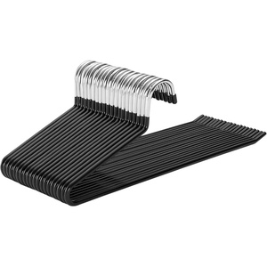 VASAGLE 20 Pack Pants Hangers, Open Ended Easy Slide Trouser Organizers, Non-Slip, Black UCRI004-20