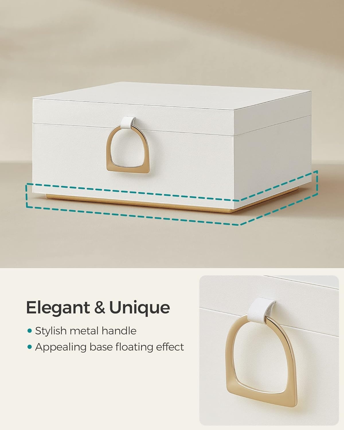 image:imageSONGMICS 2Layer Jewelry Box Bundle with Jewelry Holder Metal Frame