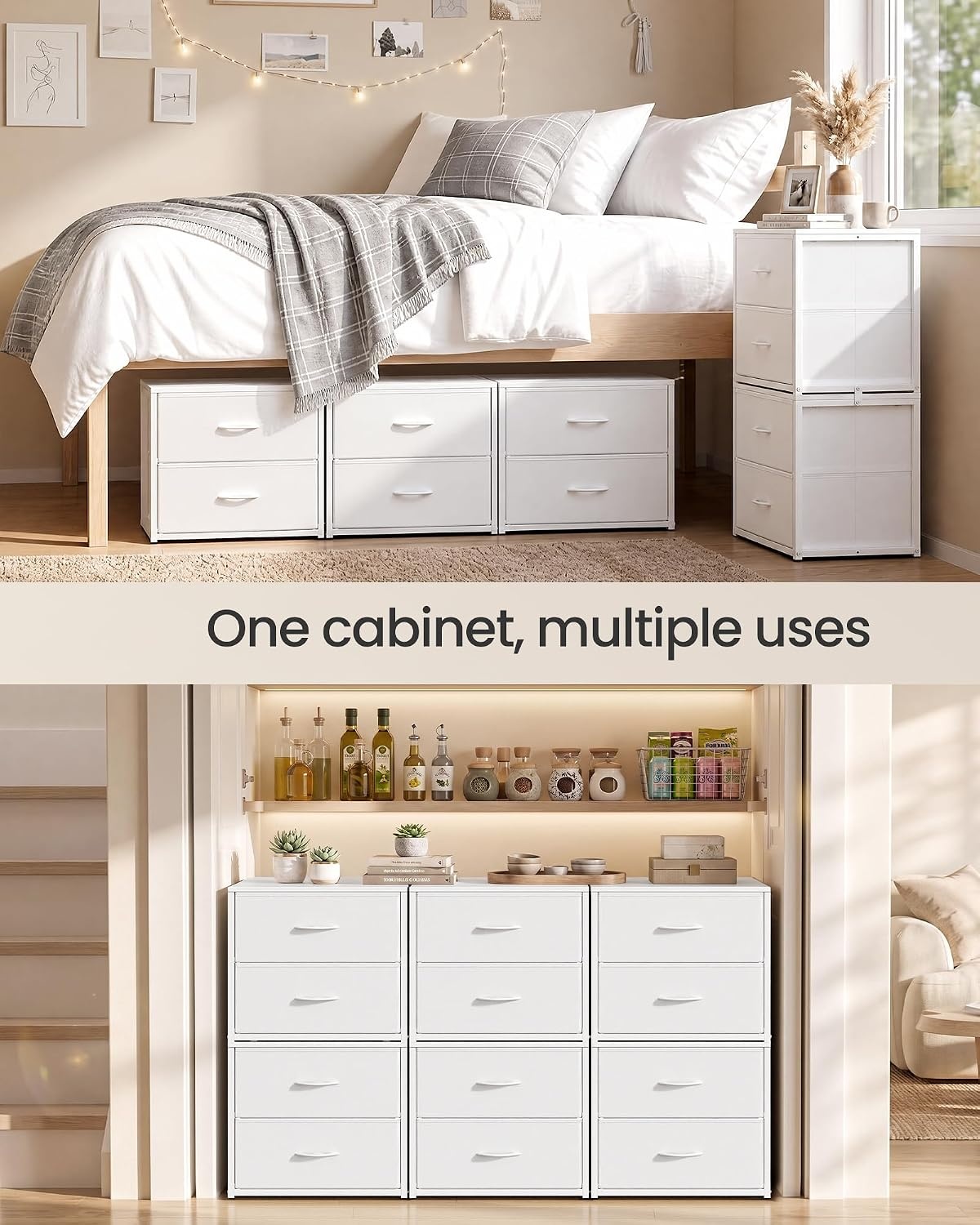 image:imageSONGMICS Closet Organizers and Storage Stackable Storage DrawersCloud White