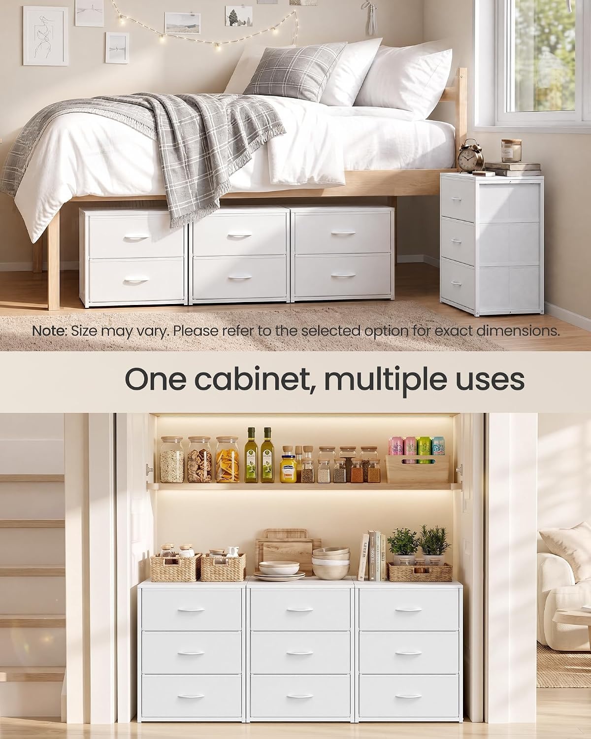image:imageSONGMICS Closet Organizers and Storage Stackable Storage DrawersCloud White