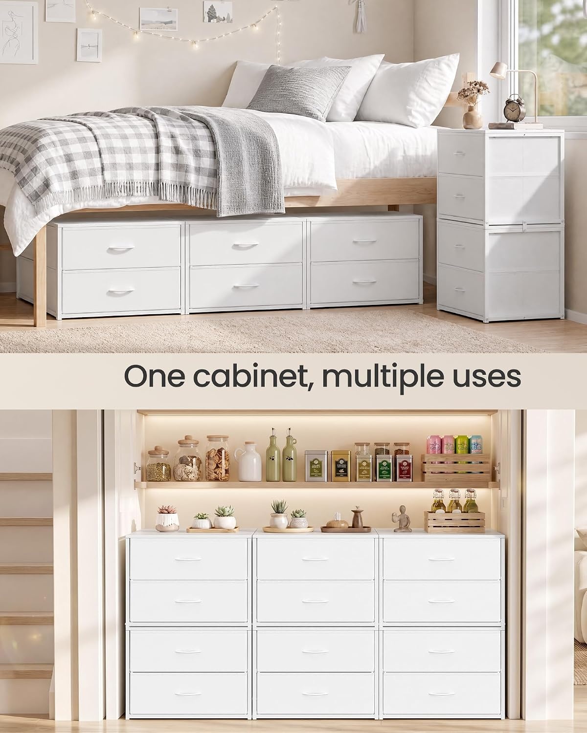 image:imageSONGMICS Closet Organizers and Storage Stackable Storage DrawersCloud White