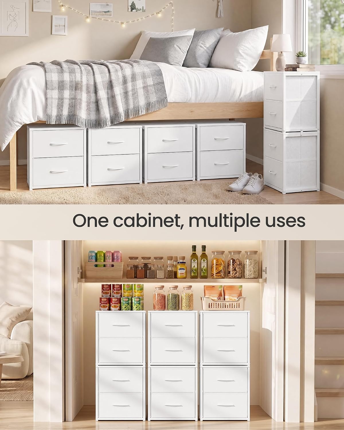 image:imageSONGMICS Closet Organizers and Storage Stackable Storage DrawersCloud White