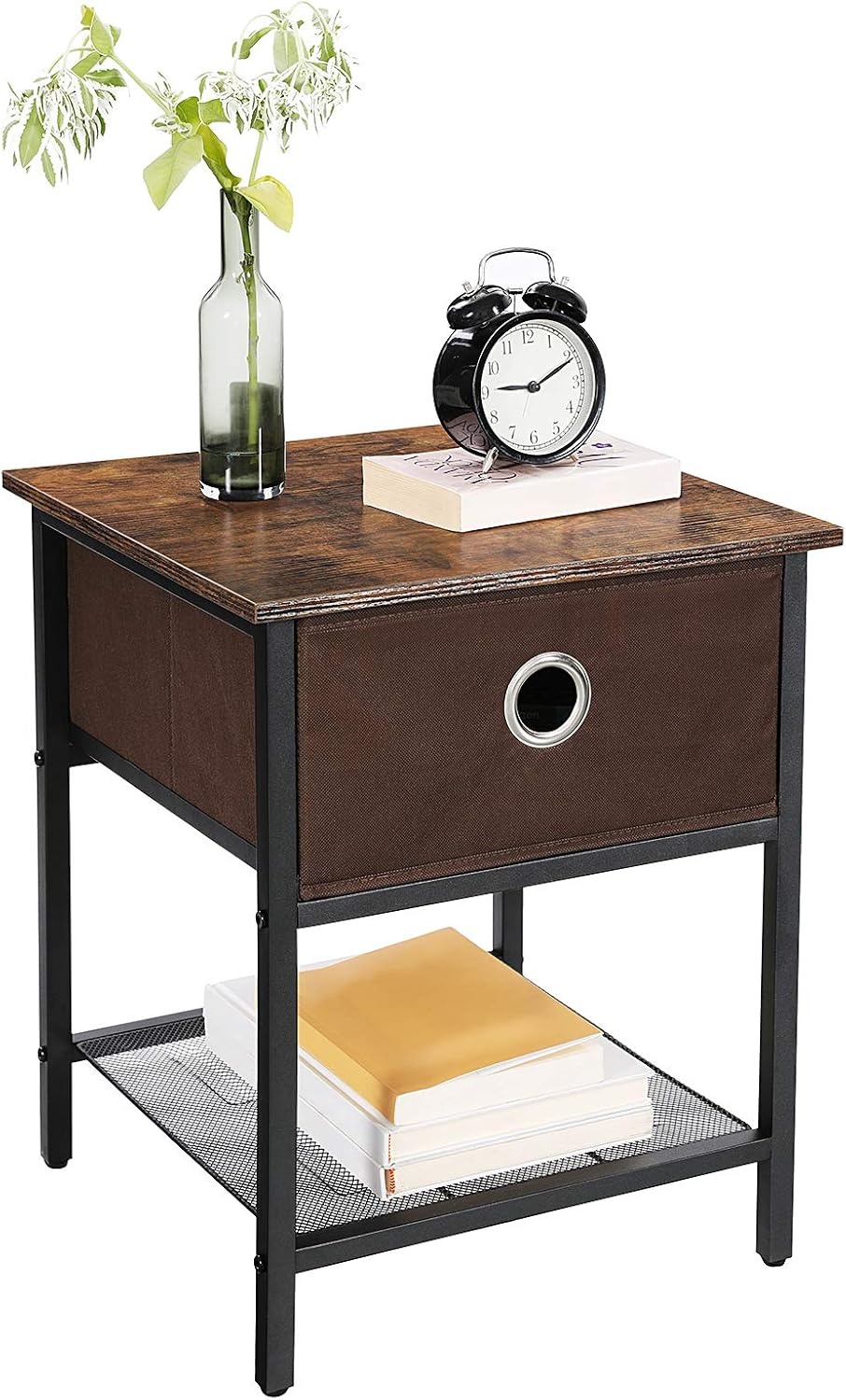 image:imageSONGMICS Dresser with Hanging Rod Closet Organizer with 6 Fabric DrawersRustic Brown Ink Black