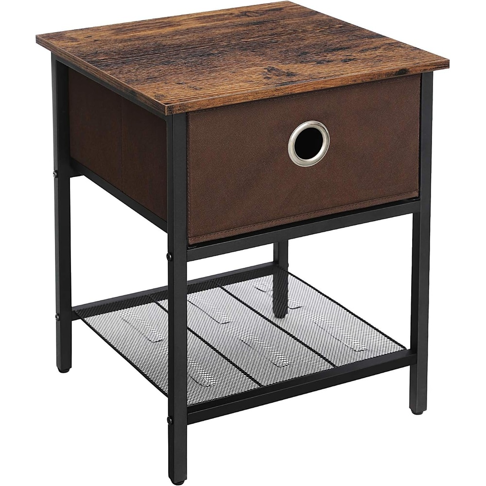 image:imageSONGMICS Dresser with Hanging Rod Closet Organizer with 6 Fabric DrawersRustic Brown Ink Black