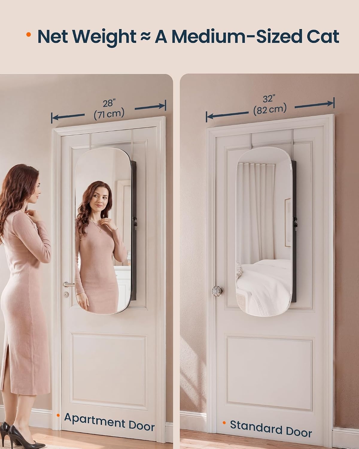 image:imageSONGMICS HOME Mirror Jewelry Cabinet Lockable Hanging Jewelry Organizer with FullLength Mirror Door or Wall Mounted Storage Cabinet Interior LED Lights BlackBlack