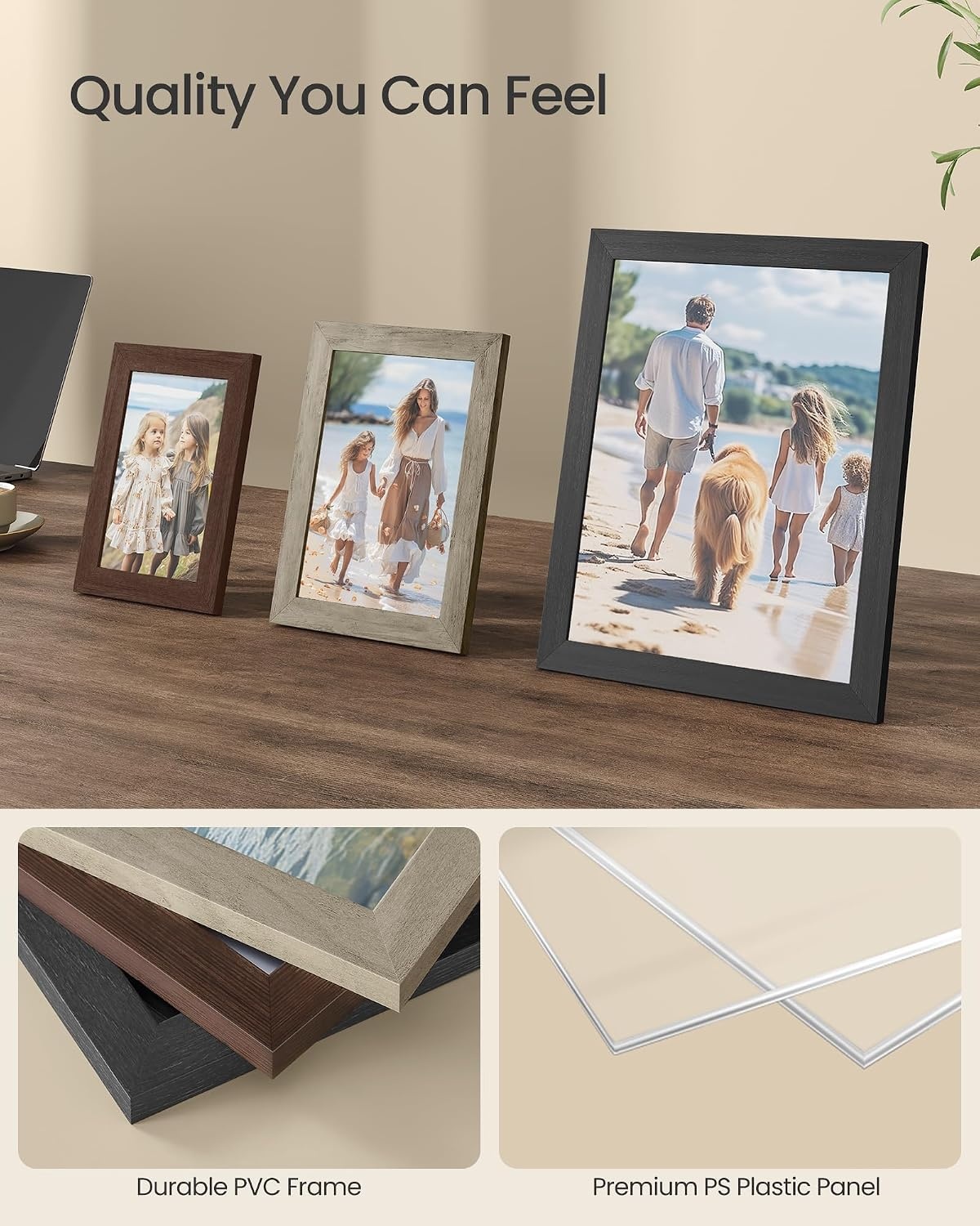 image:imageSONGMICS 10Piece Picture Frame Set Photo Frame CollageRed Tea Brown