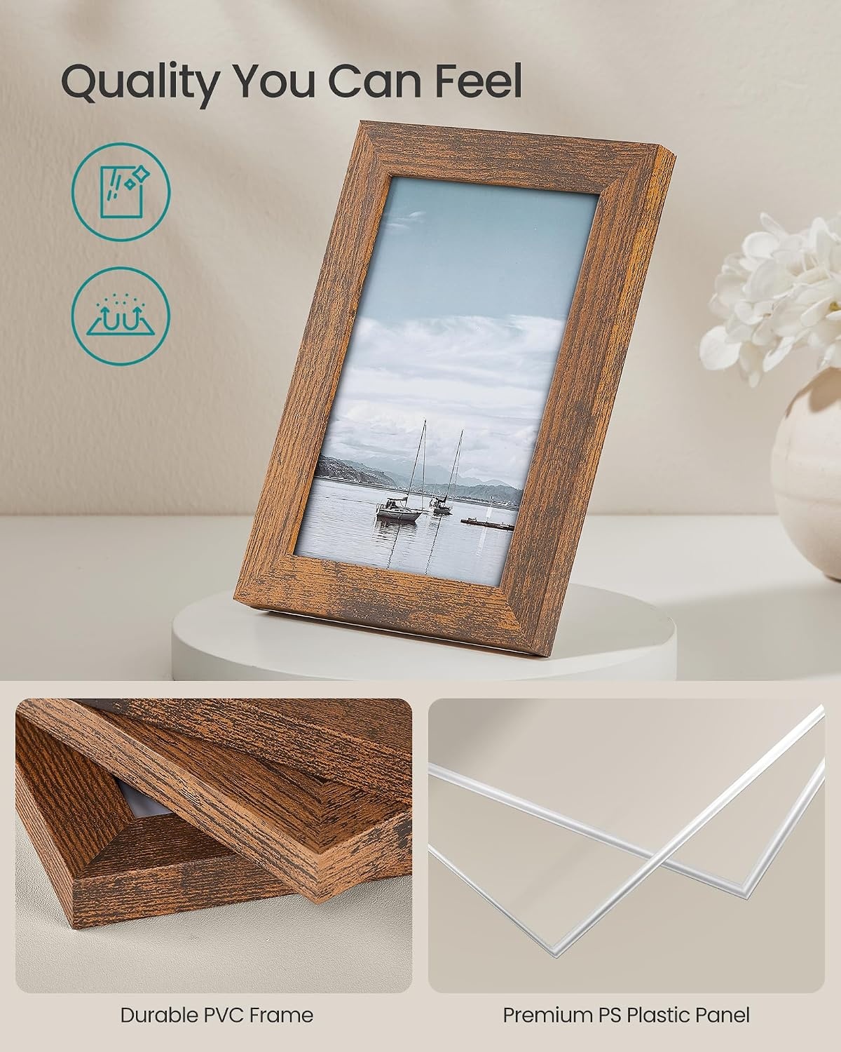 image:imageSONGMICS 10Piece Picture Frame Set Photo Frame CollageRustic Brown