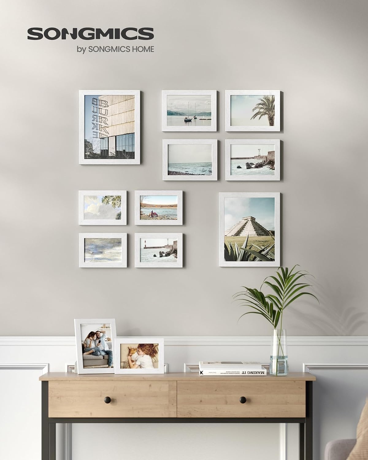 image:imageSONGMICS 10Piece Picture Frame Set Photo Frame CollageWhite