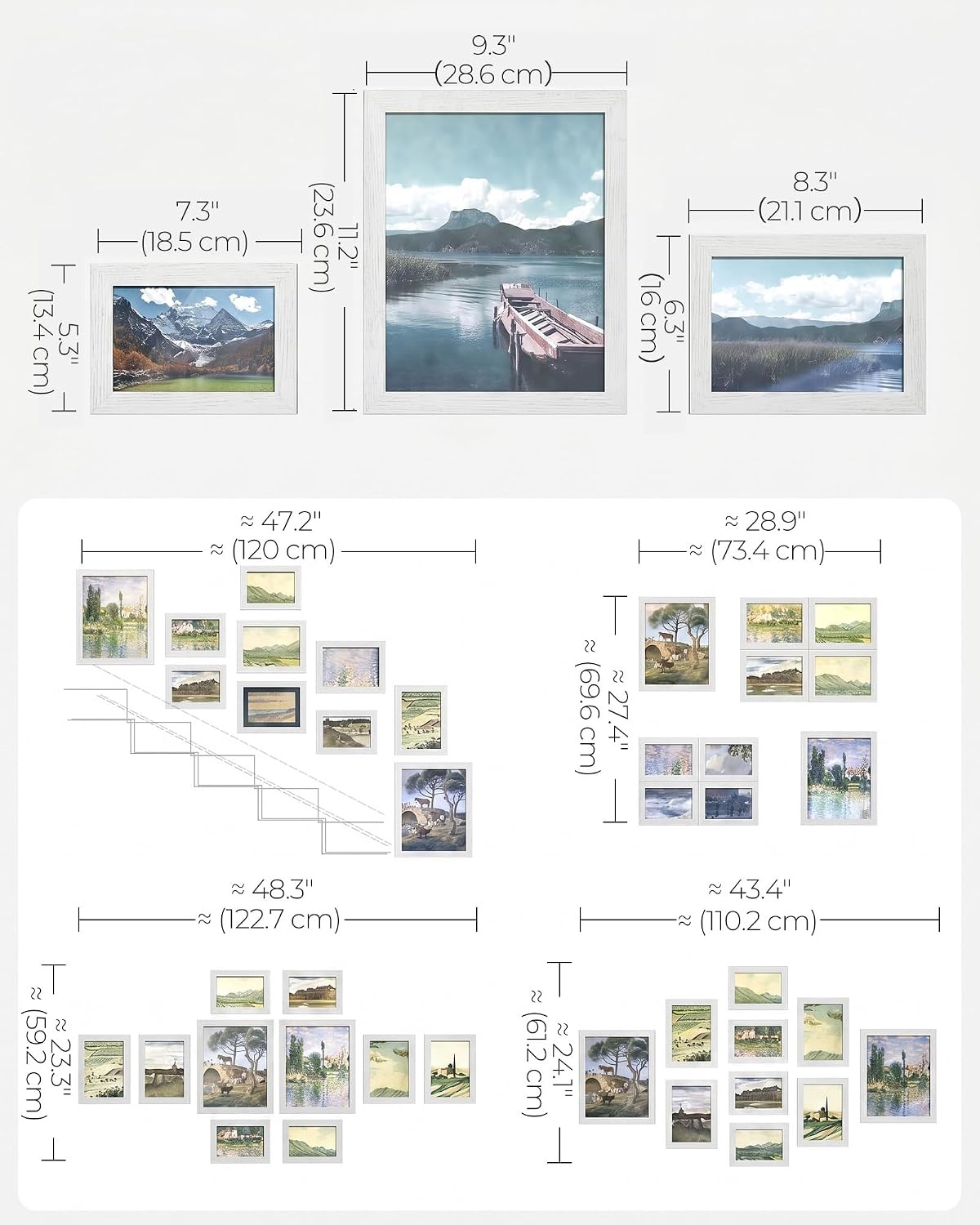 image:imageSONGMICS 10Piece Picture Frame Set Photo Frame CollageWhite
