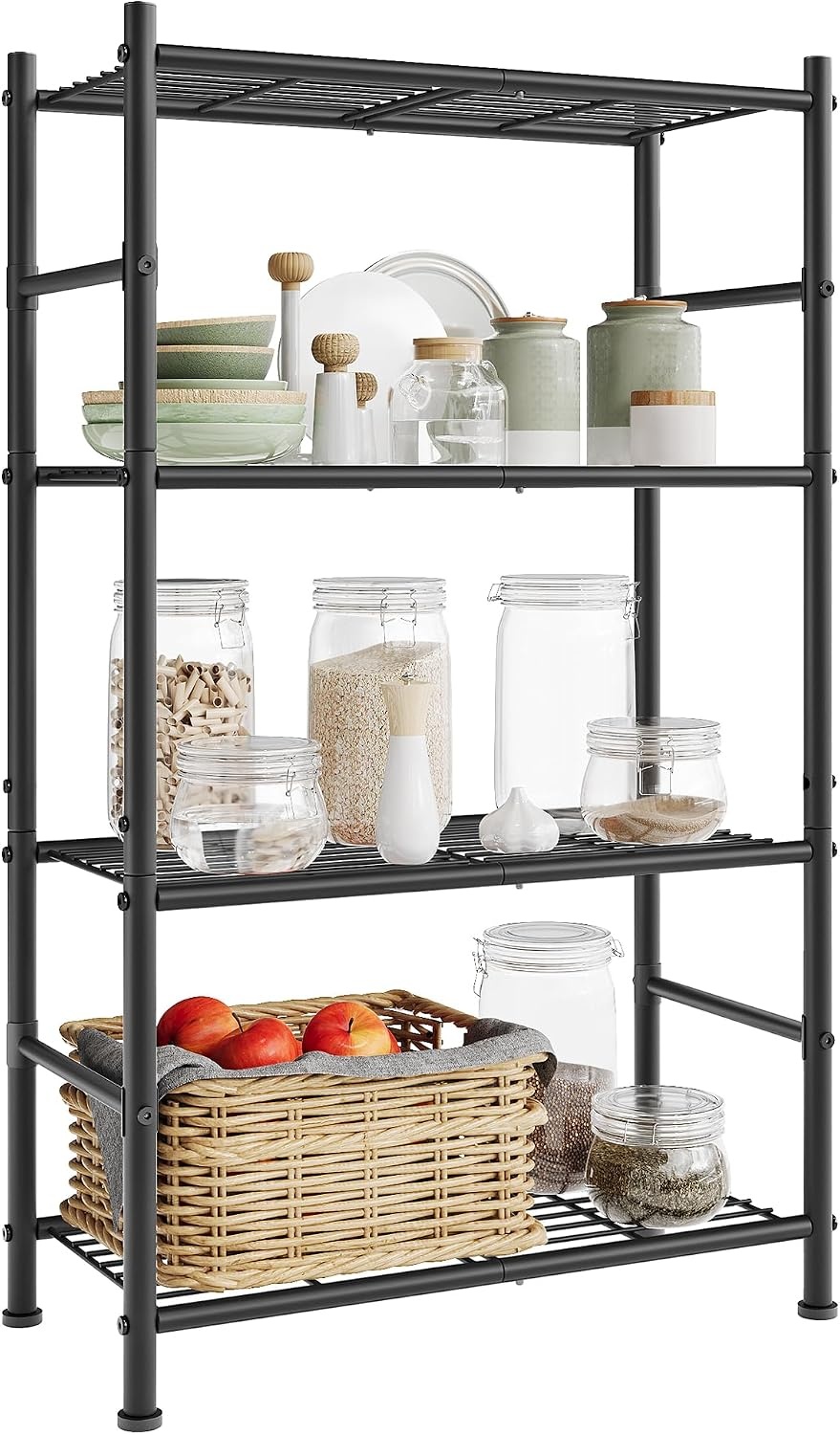 image:imageSONGMICS 3Tier Storage Shelf Steel Wire Organizer Rack4Tier