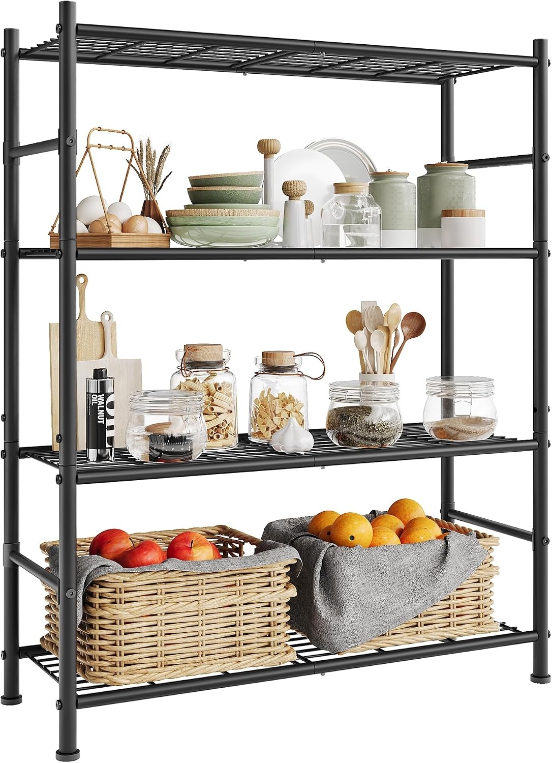 image:imageSONGMICS 3Tier Storage Shelf Steel Wire Organizer Rack4Tier