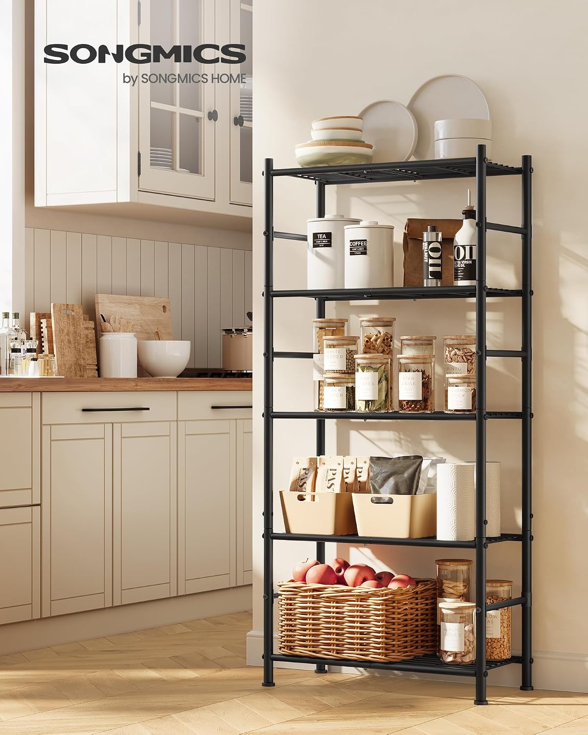 image:imageSONGMICS 3Tier Storage Shelf Steel Wire Organizer Rack5Tier