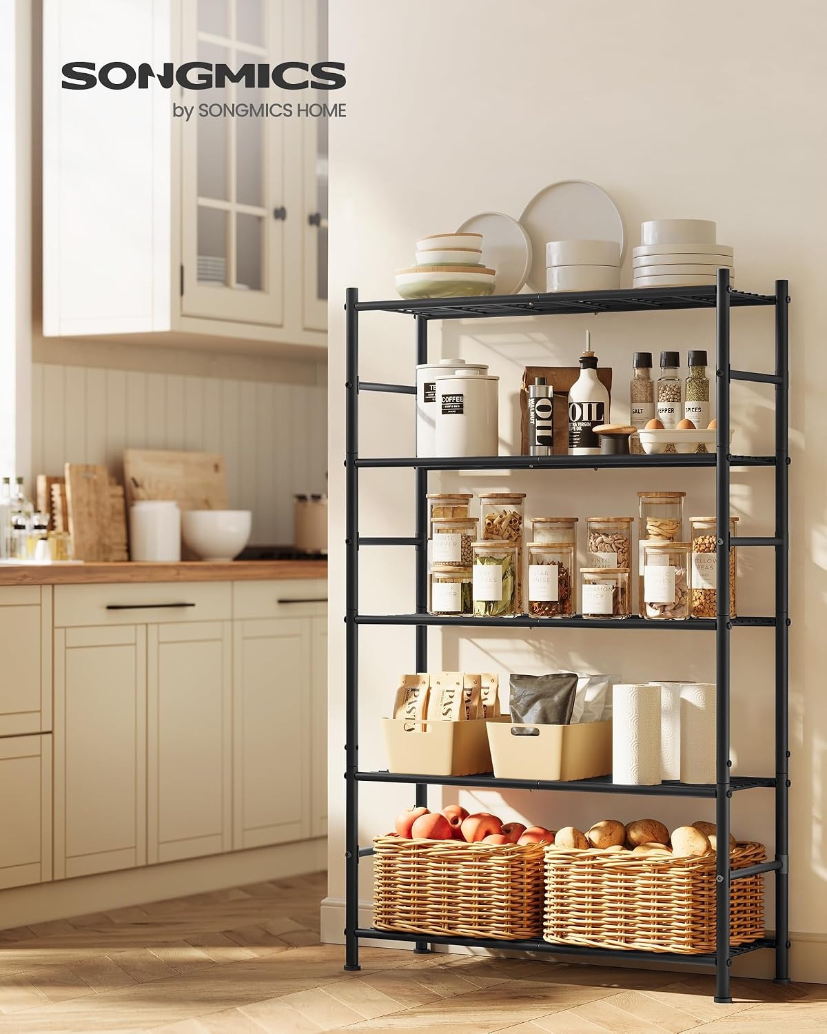 image:imageSONGMICS 3Tier Storage Shelf Steel Wire Organizer Rack5Tier