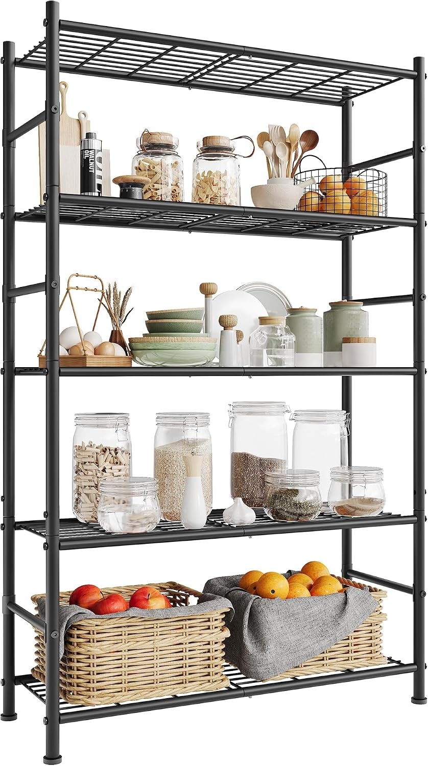 image:imageSONGMICS 3Tier Storage Shelf Steel Wire Organizer Rack5Tier