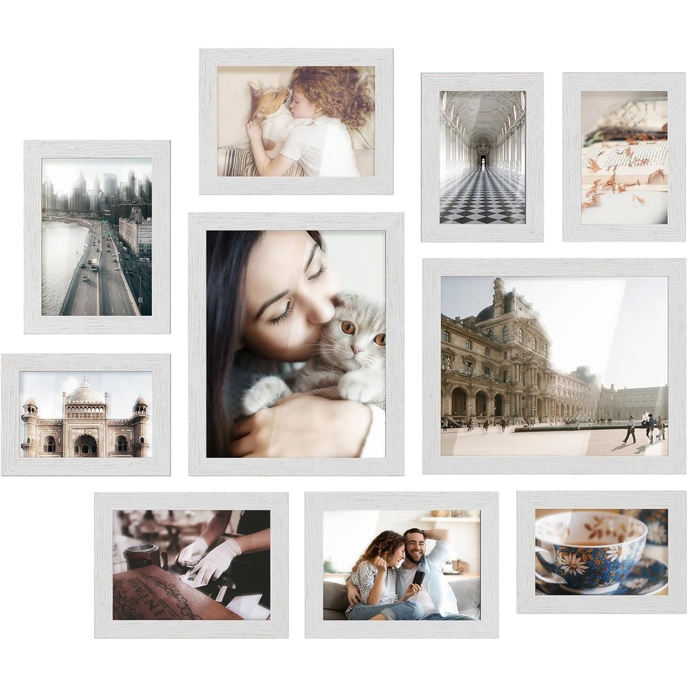 image:imageSONGMICS 10Piece Picture Frame Set Photo Frame CollageWhite