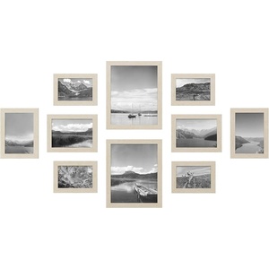 SONGMICS 10-Piece Picture Frame Set, Photo Frame Collage(Natural Wood)