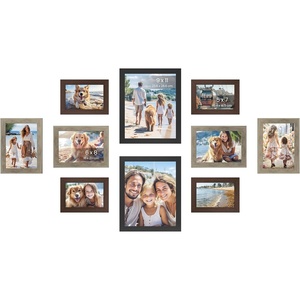 SONGMICS 10-Piece Picture Frame Set, Photo Frame Collage(Red Tea Brown)