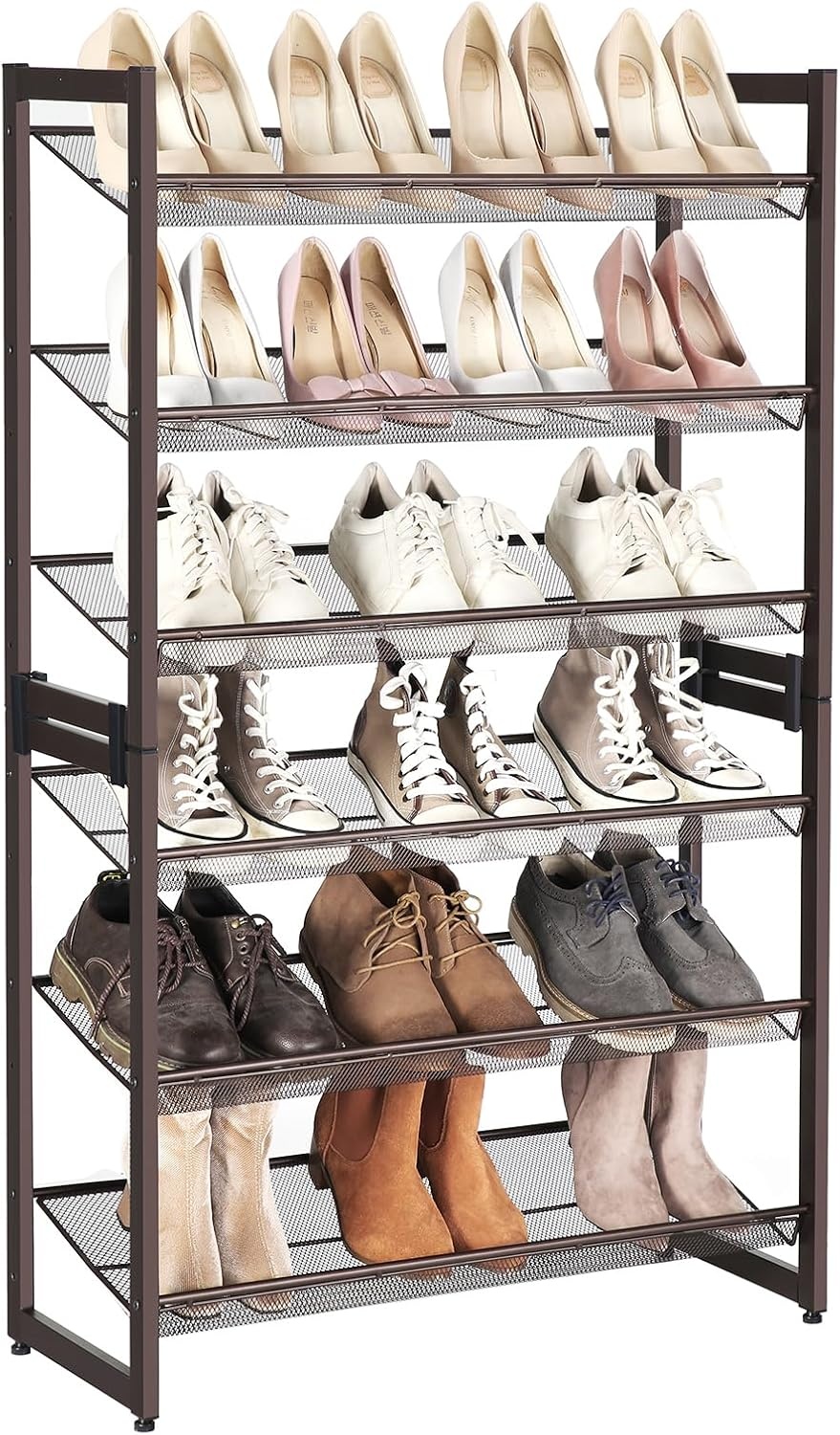 image:imageSONGMICS Metal Shoe Rack 10Tier Shoe Organizer Holds 5060 PairsBronze