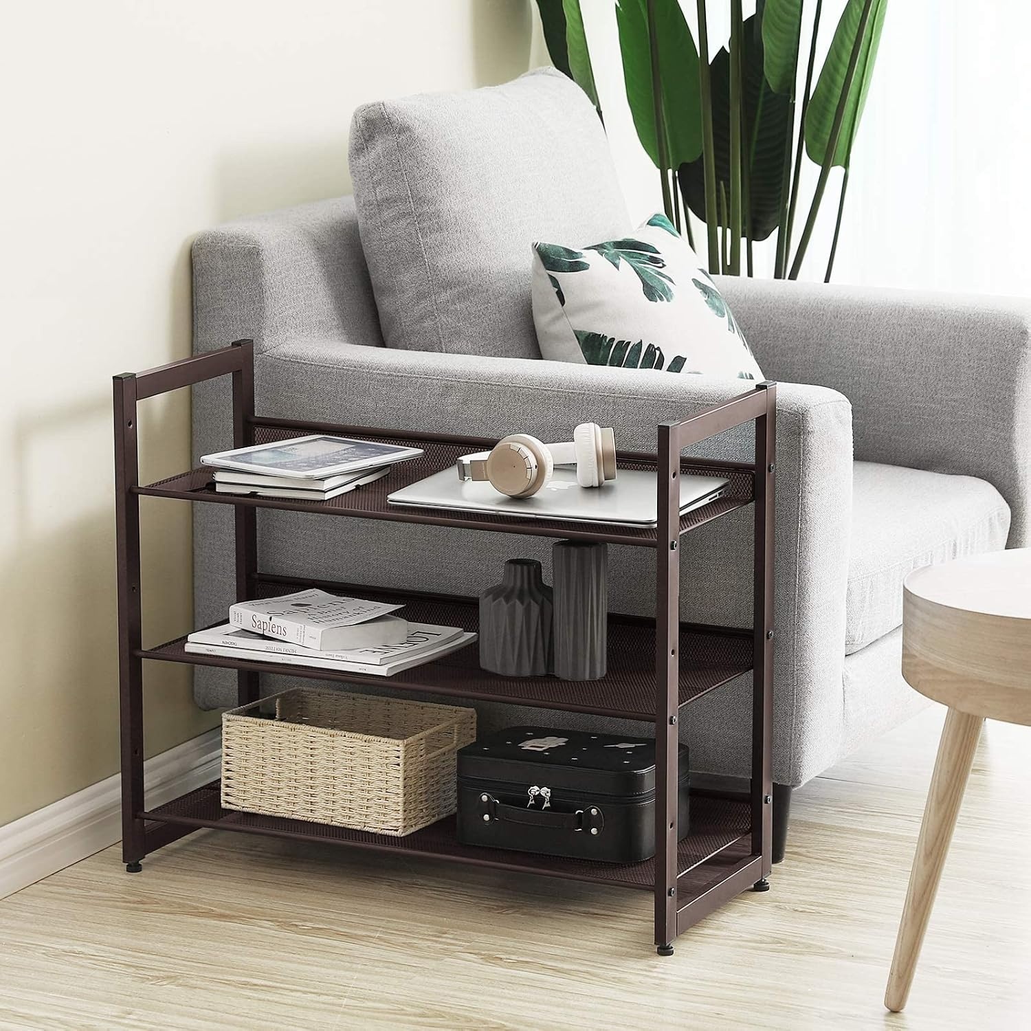 image:imageSONGMICS Metal Shoe Rack 10Tier Shoe Organizer Holds 5060 PairsBronze