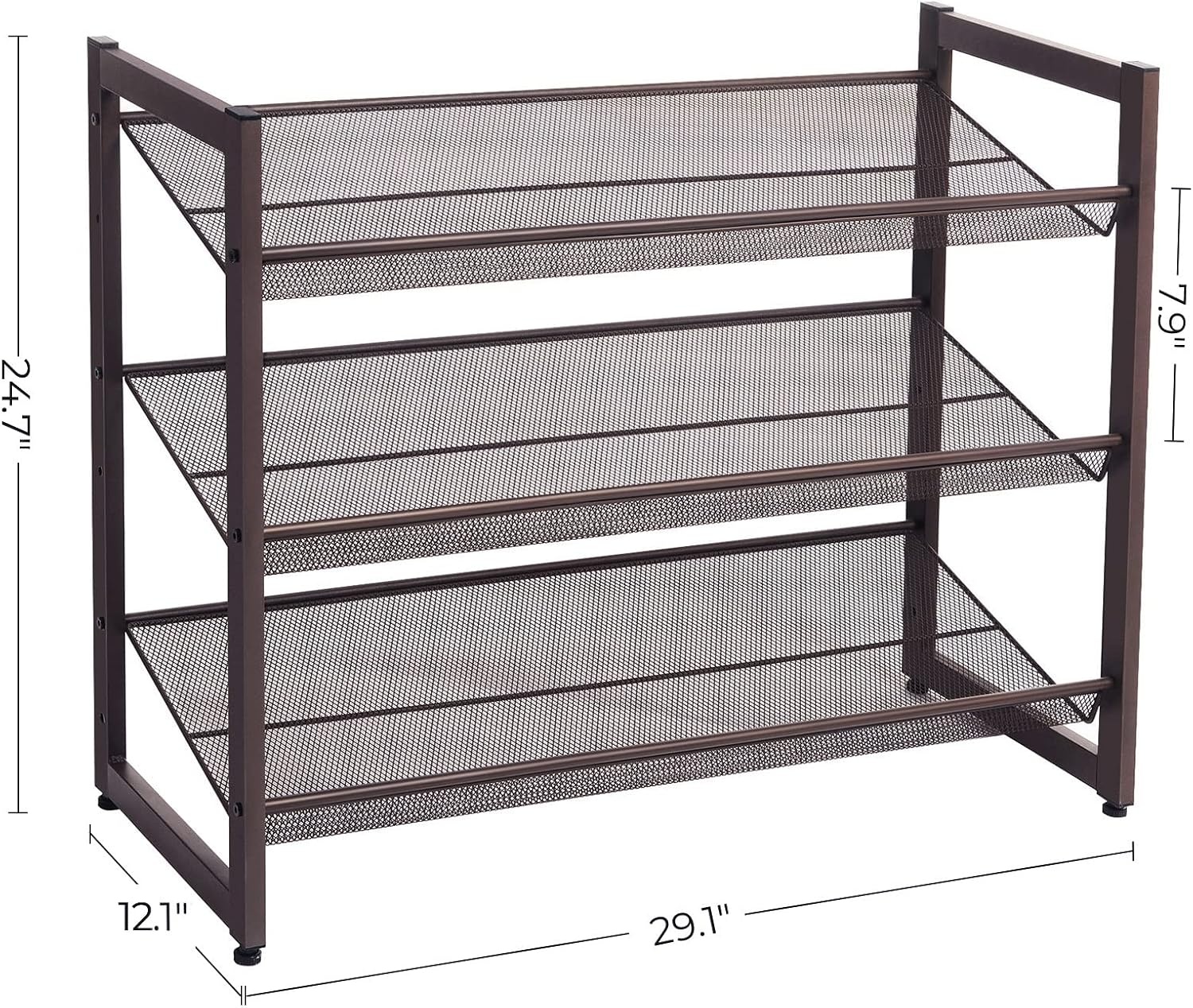 image:imageSONGMICS Metal Shoe Rack 10Tier Shoe Organizer Holds 5060 PairsBronze