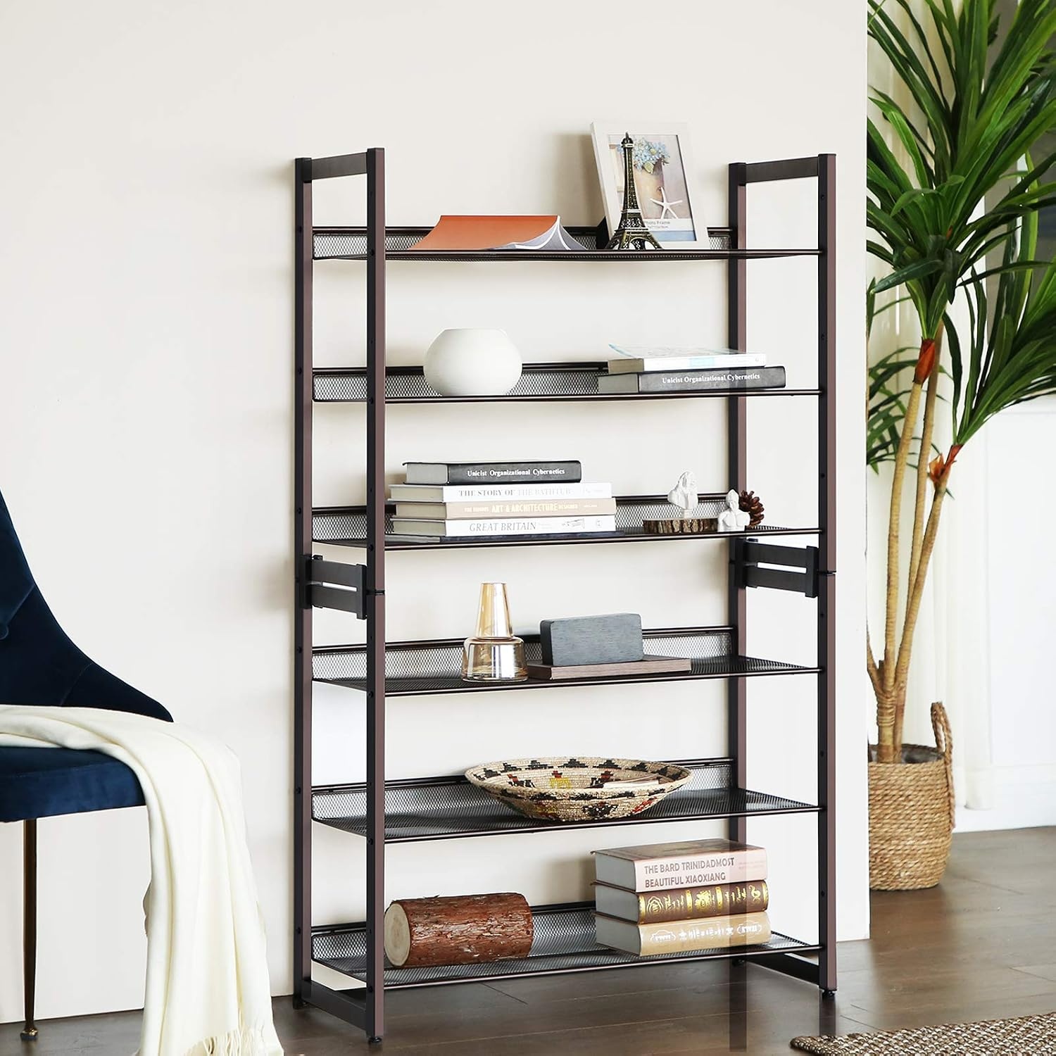 image:imageSONGMICS Metal Shoe Rack 10Tier Shoe Organizer Holds 5060 PairsBronze