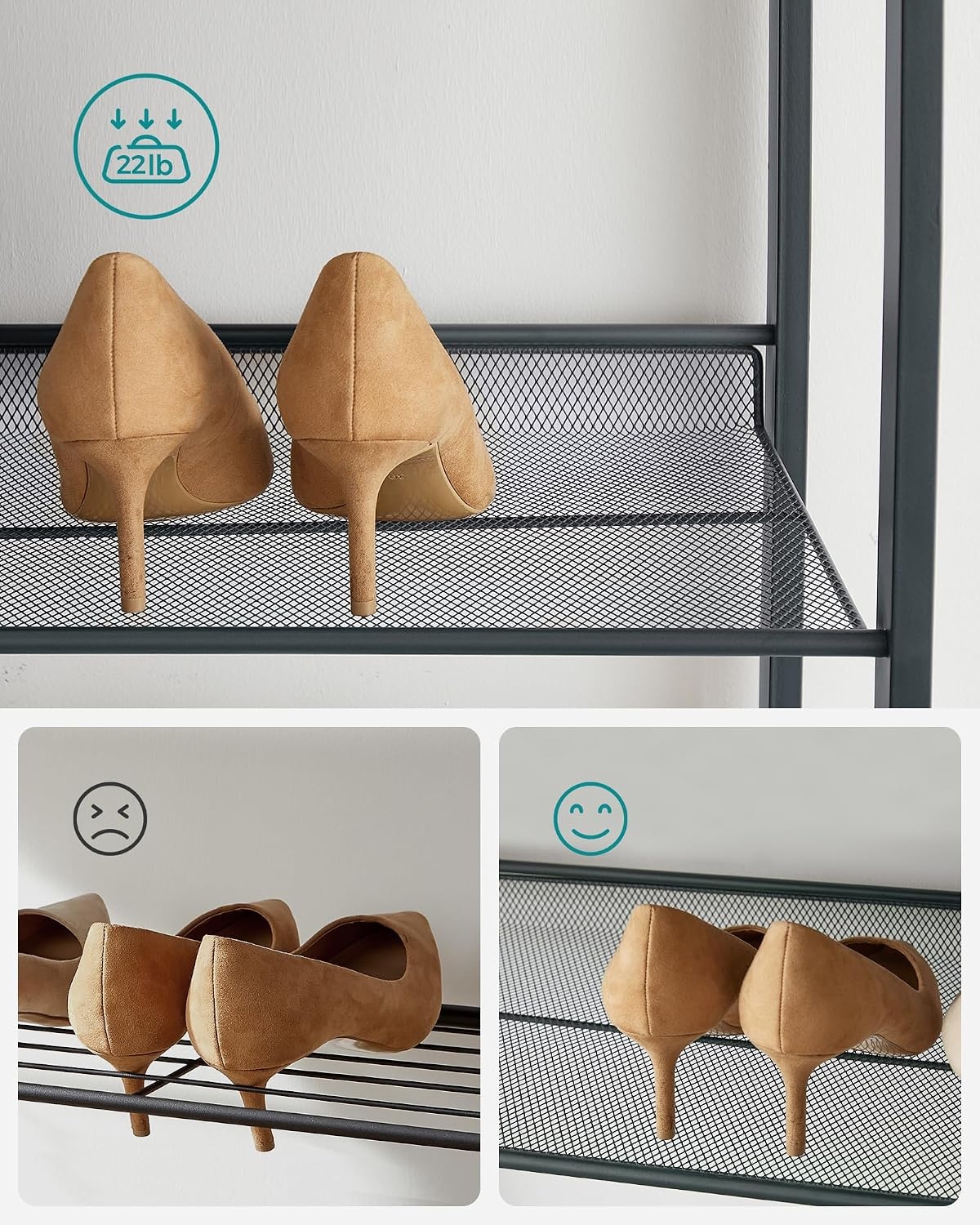 image:imageSONGMICS Metal Shoe Rack 10Tier Shoe Organizer Holds 5060 PairsBronze