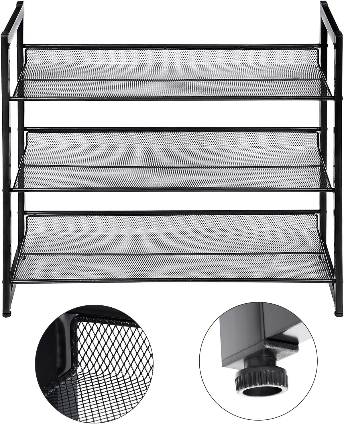 image:imageSONGMICS Metal Shoe Rack 10Tier Shoe Organizer Holds 5060 PairsInk Black