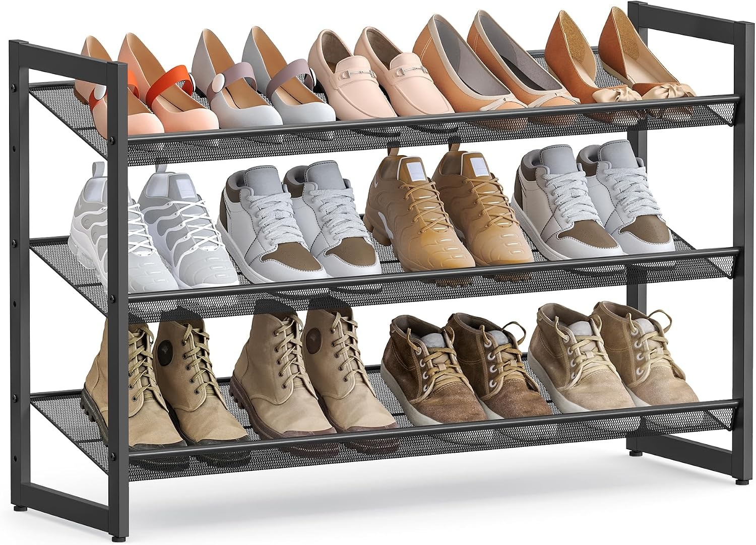 image:imageSONGMICS Metal Shoe Rack 10Tier Shoe Organizer Holds 5060 PairsInk Black