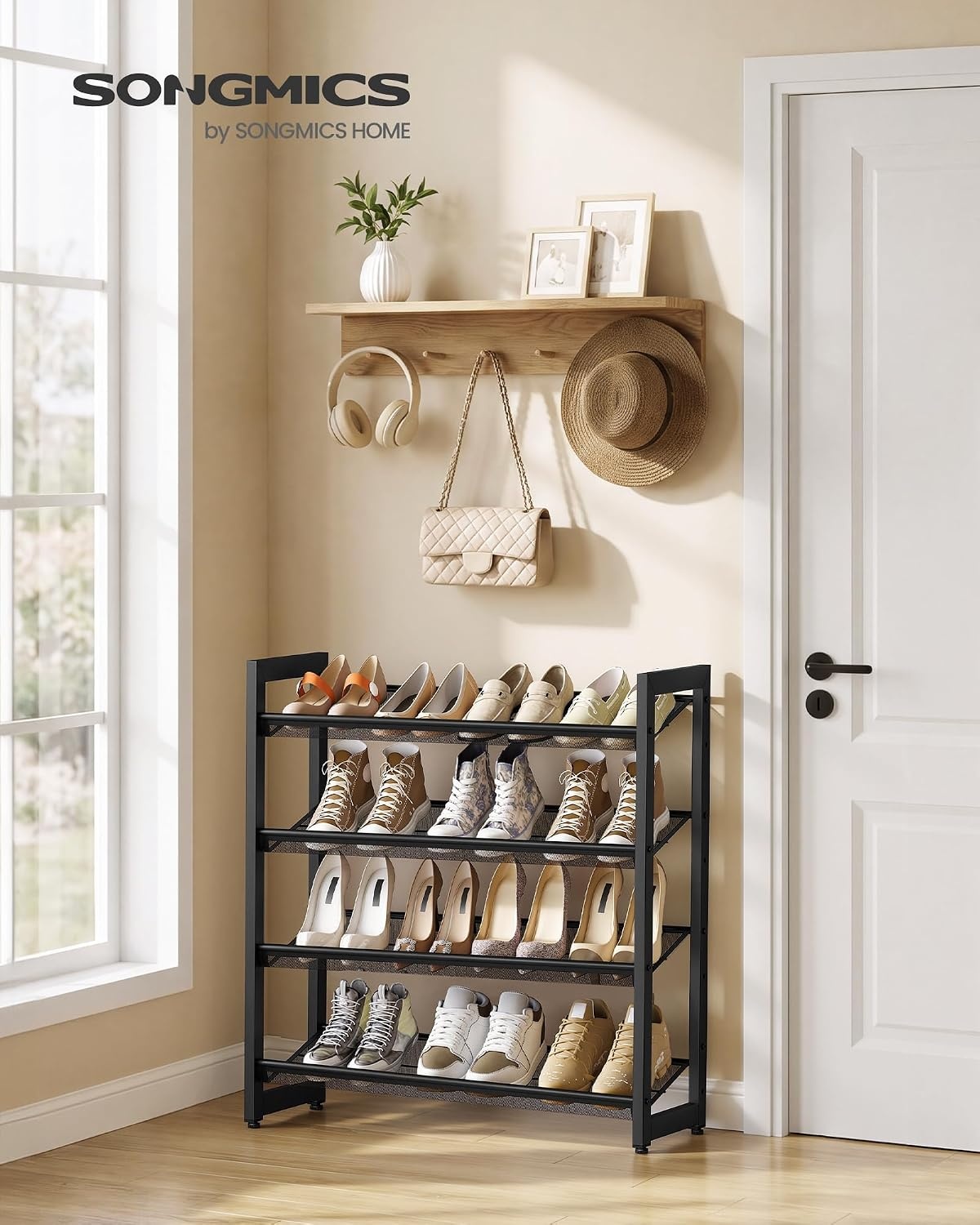 image:imageSONGMICS Metal Shoe Rack 10Tier Shoe Organizer Holds 5060 PairsInk Black