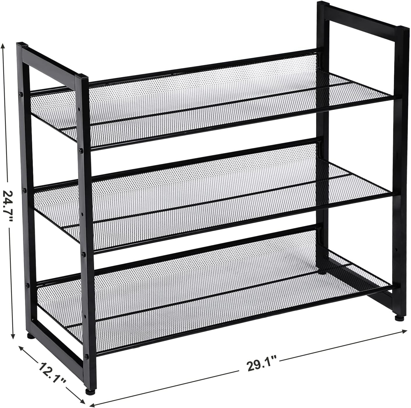 image:imageSONGMICS Metal Shoe Rack 10Tier Shoe Organizer Holds 5060 PairsInk Black
