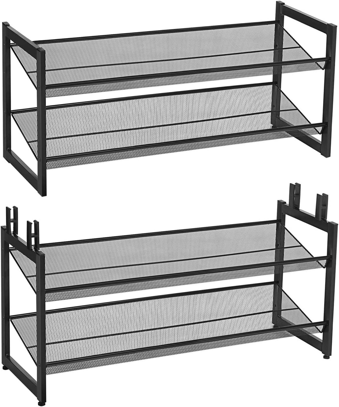 image:imageSONGMICS Metal Shoe Rack 10Tier Shoe Organizer Holds 5060 PairsInk Black