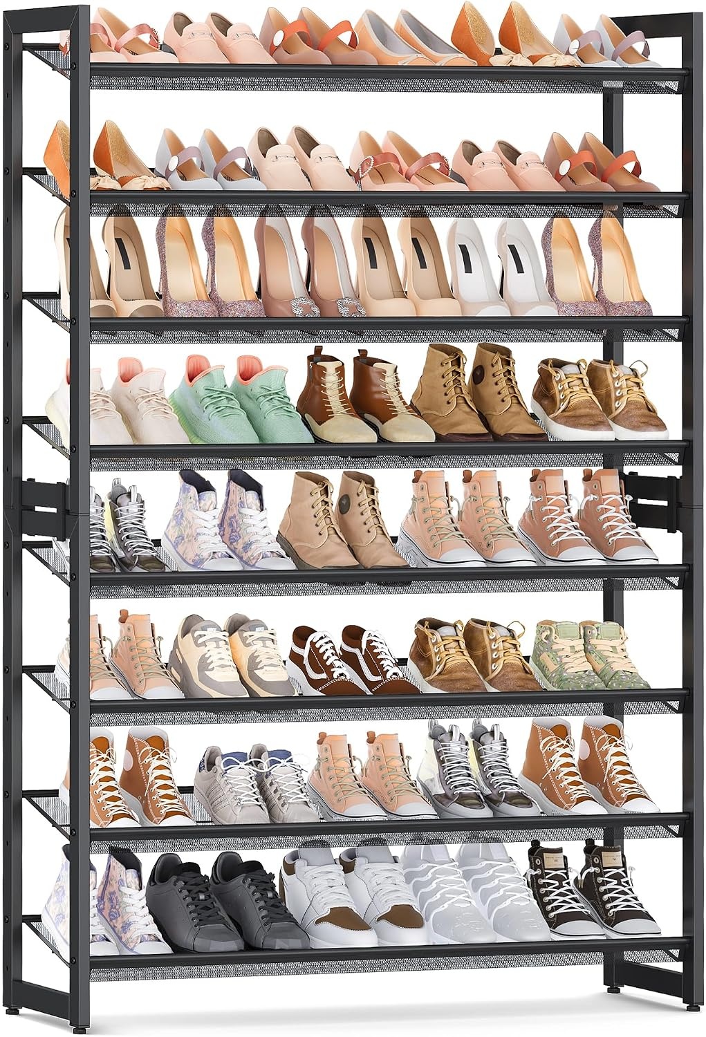 image:imageSONGMICS Metal Shoe Rack 10Tier Shoe Organizer Holds 5060 PairsInk Black