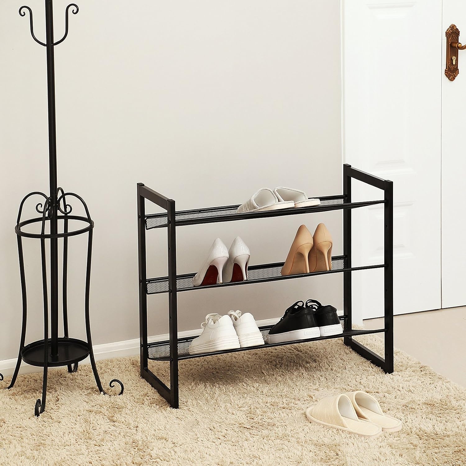 image:imageSONGMICS Metal Shoe Rack 10Tier Shoe Organizer Holds 5060 PairsInk Black