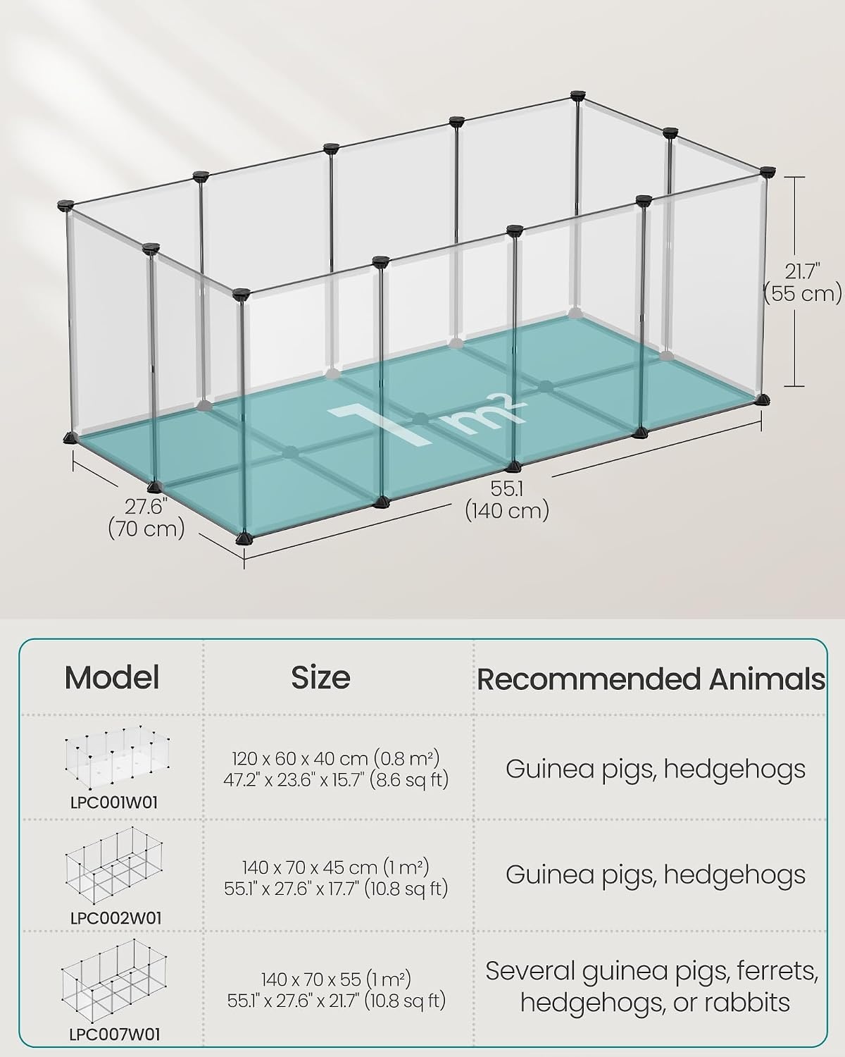 image:imageSONGMICS Pet Playpen 2Tier Steel Pen with RoofWhite
