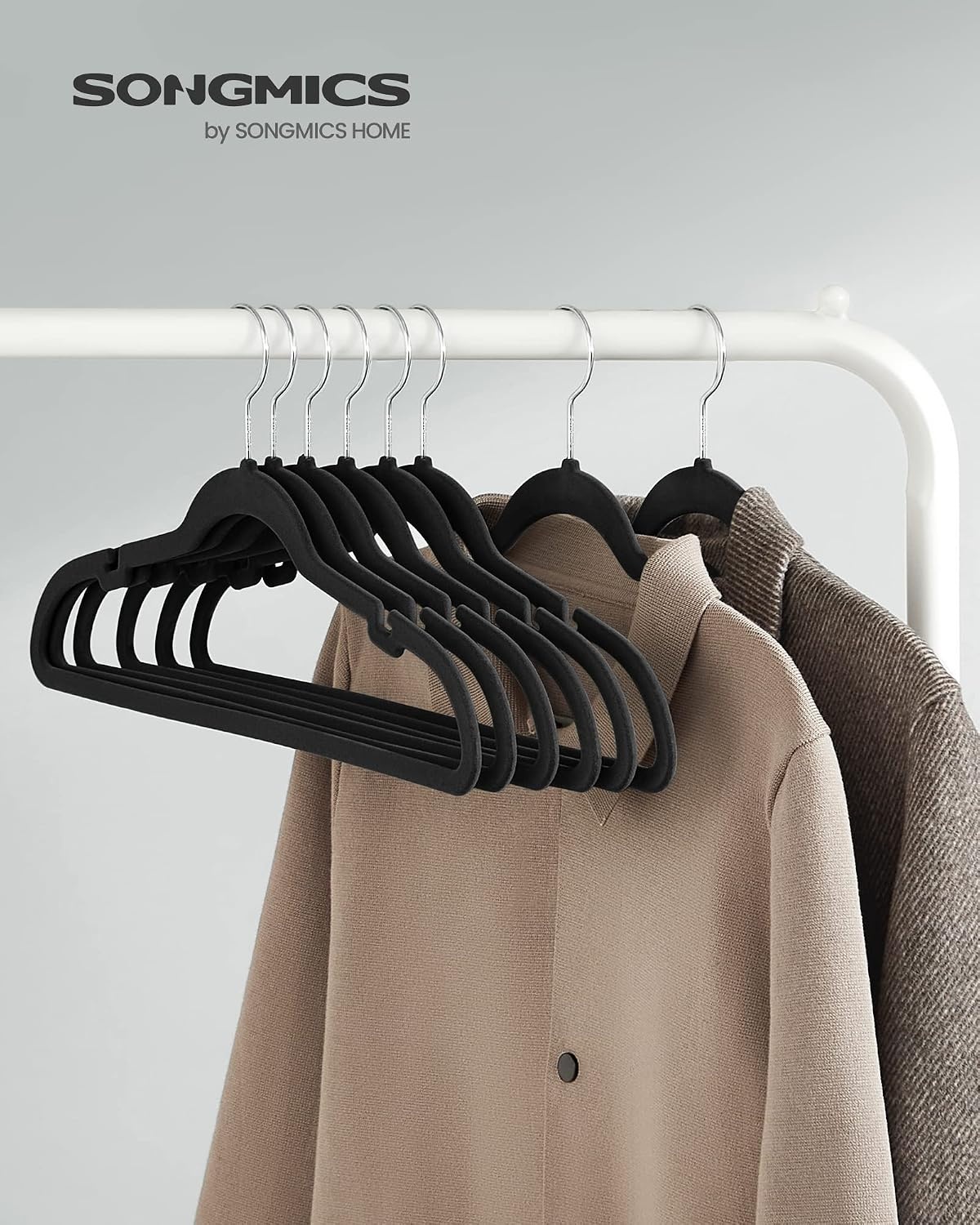 image:imageSONGMICS Velvet Hangers 50 Pack NonSlip Clothes Hangers BlackInk Black